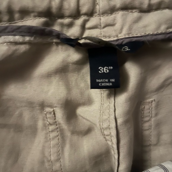 Baggy Beige Linen Pants 36w - Picture 4 of 4